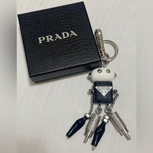 PRADA Trick Robot Keychain Charm Bag Women's Men's Fashion Accessory